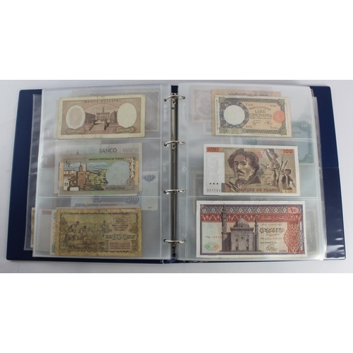 931 - World (280+), an album of mixed world notes to include Bermuda 1 Pound 1957, East Africa 1 Shilling ... 