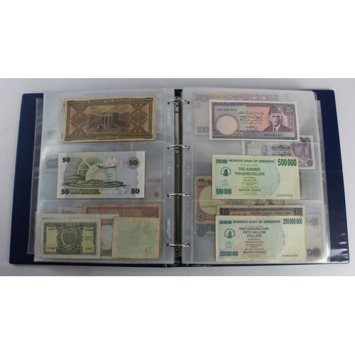 931 - World (280+), an album of mixed world notes to include Bermuda 1 Pound 1957, East Africa 1 Shilling ... 