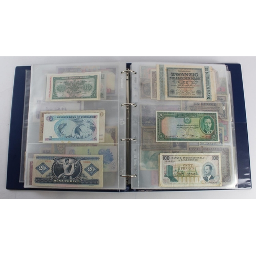 931 - World (280+), an album of mixed world notes to include Bermuda 1 Pound 1957, East Africa 1 Shilling ... 