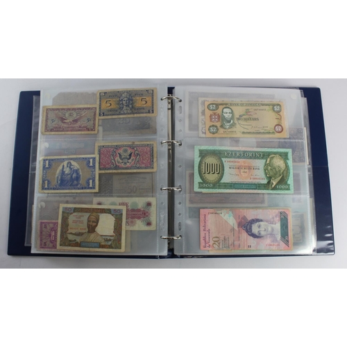 931 - World (280+), an album of mixed world notes to include Bermuda 1 Pound 1957, East Africa 1 Shilling ... 