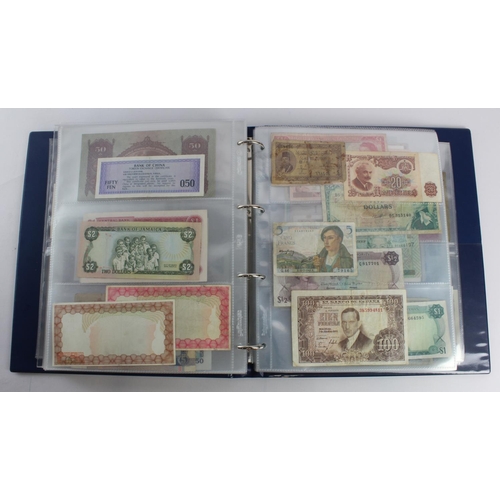 931 - World (280+), an album of mixed world notes to include Bermuda 1 Pound 1957, East Africa 1 Shilling ... 