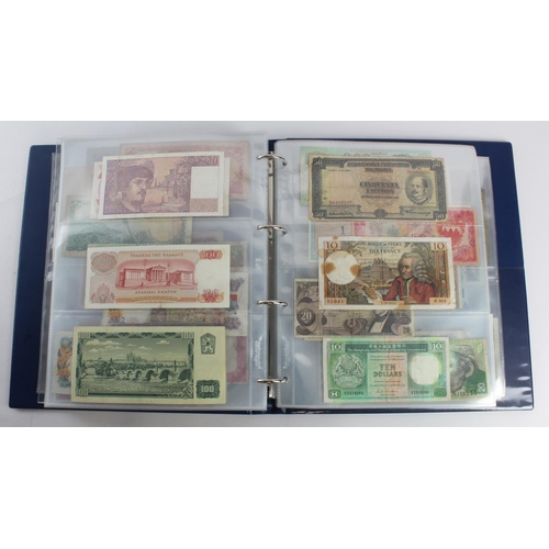 931 - World (280+), an album of mixed world notes to include Bermuda 1 Pound 1957, East Africa 1 Shilling ... 