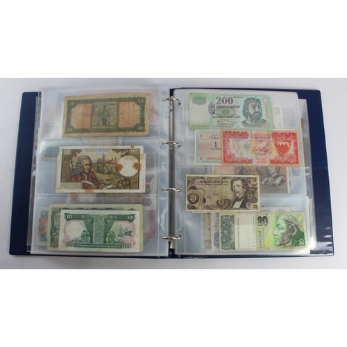 931 - World (280+), an album of mixed world notes to include Bermuda 1 Pound 1957, East Africa 1 Shilling ... 