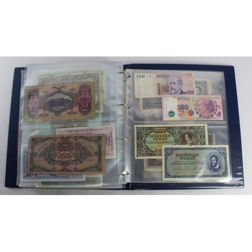 931 - World (280+), an album of mixed world notes to include Bermuda 1 Pound 1957, East Africa 1 Shilling ... 