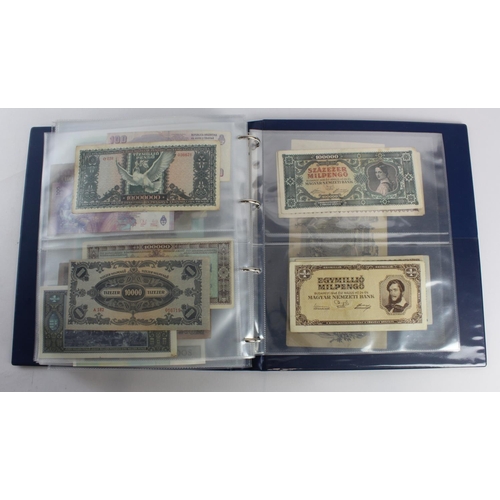 931 - World (280+), an album of mixed world notes to include Bermuda 1 Pound 1957, East Africa 1 Shilling ... 