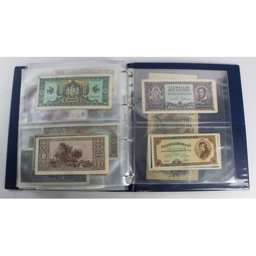 931 - World (280+), an album of mixed world notes to include Bermuda 1 Pound 1957, East Africa 1 Shilling ... 