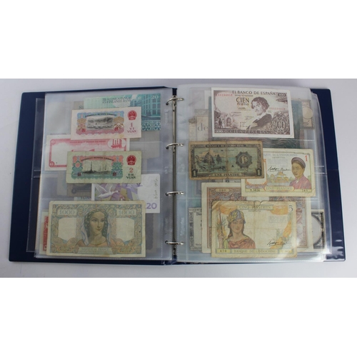 931 - World (280+), an album of mixed world notes to include Bermuda 1 Pound 1957, East Africa 1 Shilling ... 