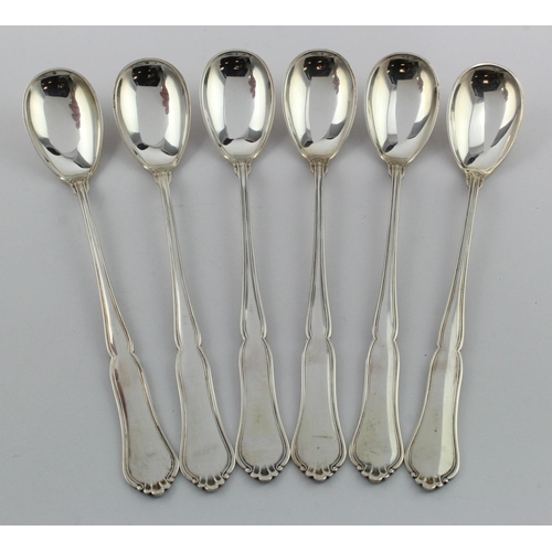 1031 - Six Danish silver long sundae spoons marked for Copenhagen( 4 x 1940 and 2 x 1946) and Assaymaster J... 