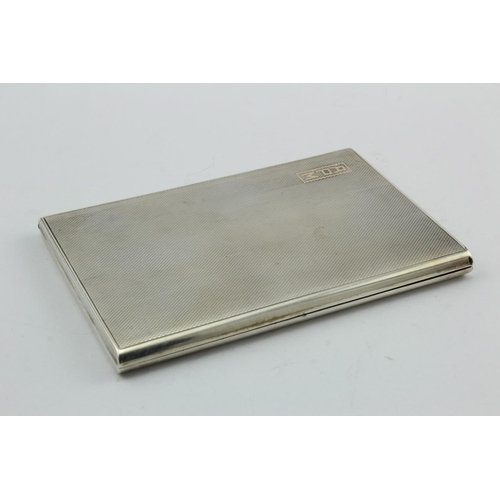 1089 - Lovely Asprey silver slide- action engine-turned cigarette case hallmarked A & Co., Ltd. & CH London... 