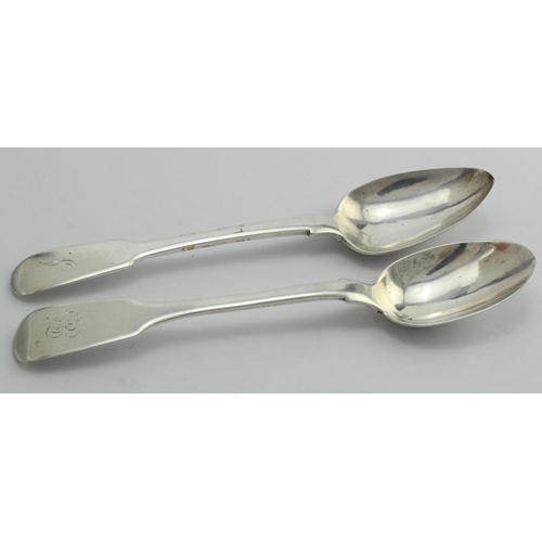 1093 - Chinese Export silver Fiddle Pattern teaspoon, Canton c.1840 by Khecheong, length approx. 13.9g, wei... 