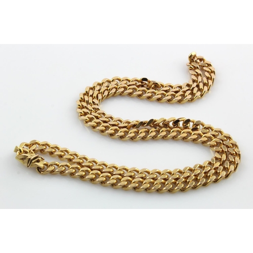 506 - 9ct yellow gold curb chain, link width 5mm, length 20