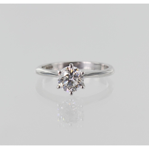 68 - 18ct white gold diamond solitaire ring, round brilliant cut approx. 0.75ct, estimated colour approx.... 