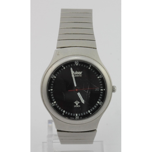 692 - Gents Pulsar solar wristwatch circa 1987. A pre production marketing prototype to explore the possib... 