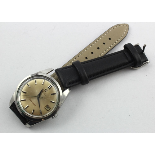 703 - Gents stainless steel cased Omega Seamaster automatic wristwatch, circa 1966/7. The light copper dia... 