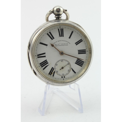 754 - Gents silver cased open face pocket watch by Richard Ingram, Heckmondwike, hallmarked London 1880. T... 