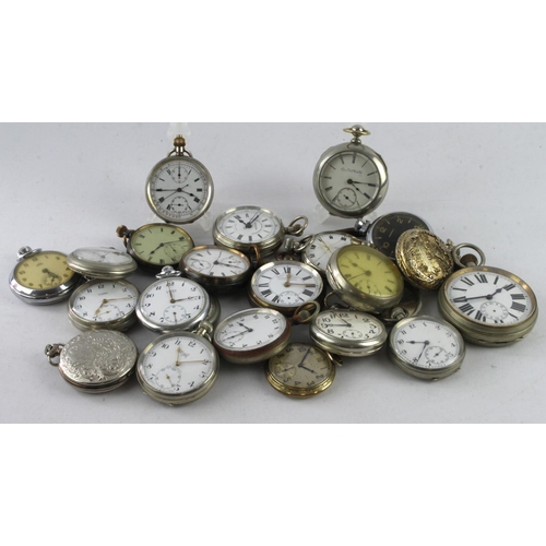 776 - Selection of gents base metal pocket watches (approx. 22). A mixture of working and non-working exam... 