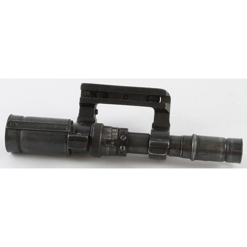 1010 - German ZF41 Scope, maker marked 'cxn' mount maker marked 'duv' and Waffenampmt 214, rear lense missi... 