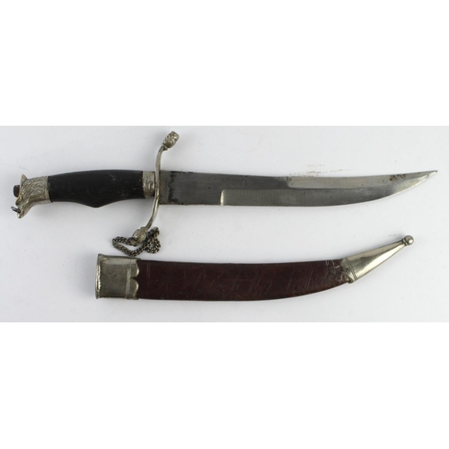 1017 - Imperial German Hunting / Trench Knife. Curved, clipped back blade 8