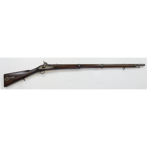 1023 - Indian smoothbore Musket c1856-1870, barrel approx 18 Bore, length 38