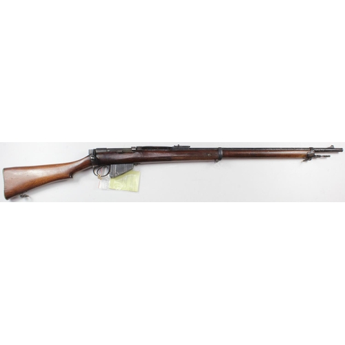 1028 - Lee Enfield Rifle with Long Range Volley Sights at front and back, Magazine cut off, bolt and trigge... 