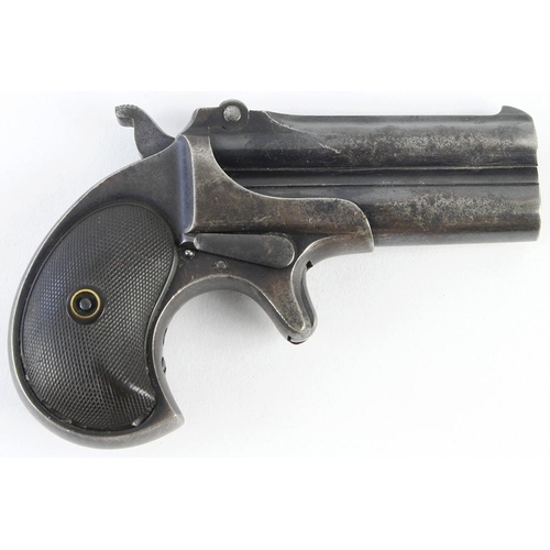 1043 - Remington Double Derringer Type III circa 1920s, .41 rimfire, with 3 in. barrels in an over/under co... 