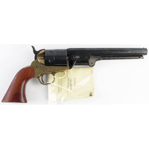 1047 - Revolver, a very good Pietta copy of a US Model 1851 Colt Navy, octagonal barrel 7.5