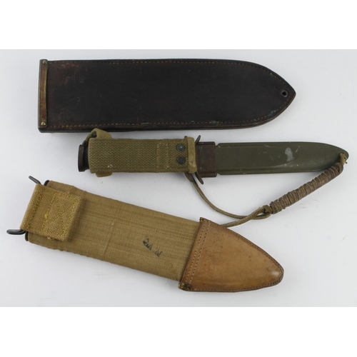 1073 - US items - USM3 PAL Fighting Knife & USM8 scabbard by M CO. Scabbard for Marine Corps Bolo knife dat... 