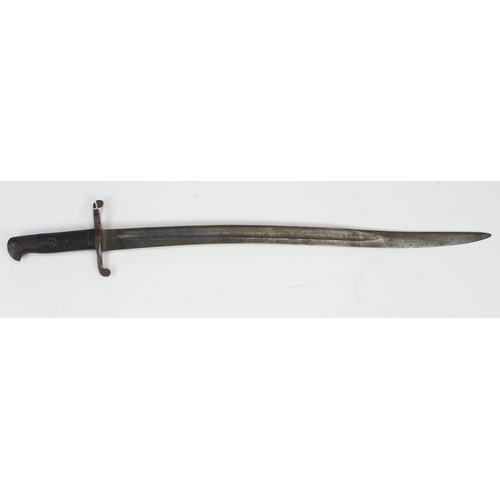 1082 - Whitworth Yataghan sword bayonet 1864 pattern similar to the 1856 pattern but with a round bayonet l... 