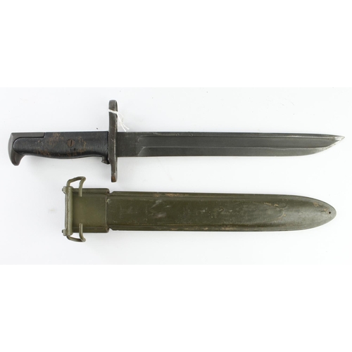 1089 - WW1 US M1-E Garand Bayonet. A nice early 1916 dated 1905 pattern bayonet cut down for WW2 use. The v... 