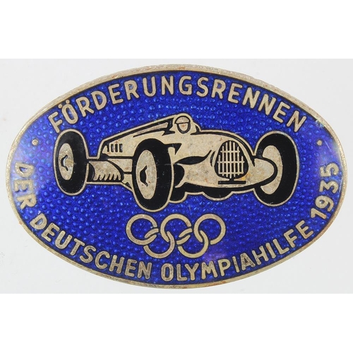 1097 - German 1935 Olympic Games Motor Racing enamel badge.