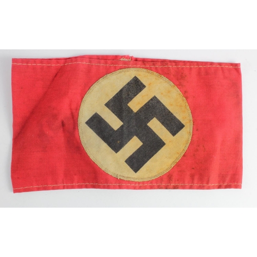 1123 - German 3rd Reich NSDAP Armband. Rzm Stamped.