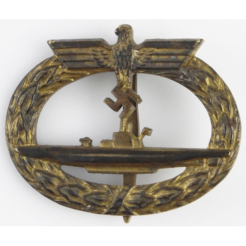 1136 - German 3rd Reich U-Boat Badge, no makers mark