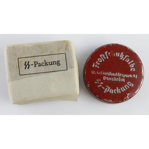 1140 - German 3rd Reich Waffen SS Winter Lip Balm issued for the Eastern Front, with a Waffen SS bar of Soa... 