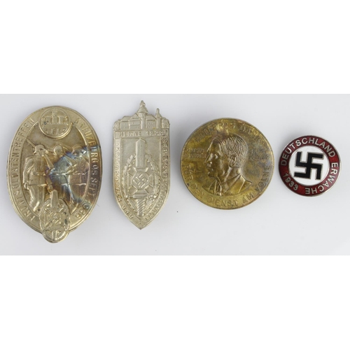 1166 - German Day badges selection and an NSDAP Party badge.