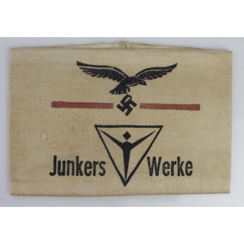 1197 - German Junkers Werke Luftwaffe workers armband.