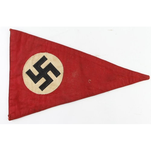 1235 - German NSDAP Pennant, service wear.