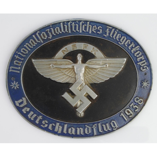 1236 - German NSFK Deutschlandflug 1938 rally badge.