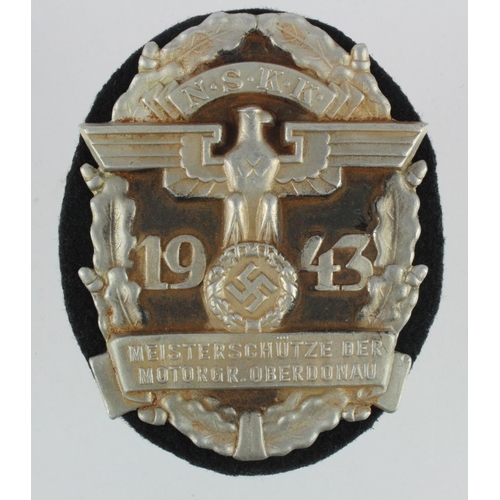 1241 - German NSKK 1943 rally badge.