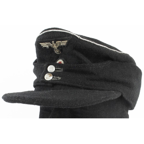 1252 - German Panzer senior NCOs forage cap, lining a bit worn, service wear.