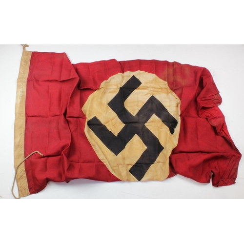 1257 - German Party flag, printed, service wear, 5 feet long.