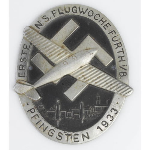 1258 - German Pfingstein 1933 flying plaque.