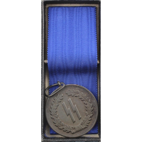 1272 - German SS 4 Years Long Service Award with ribbon and box of issue