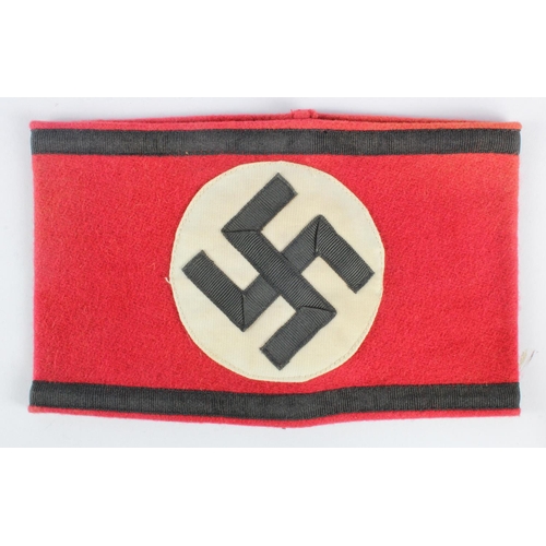 1273 - German SS arm band with RZ marked manufacturers label inside.