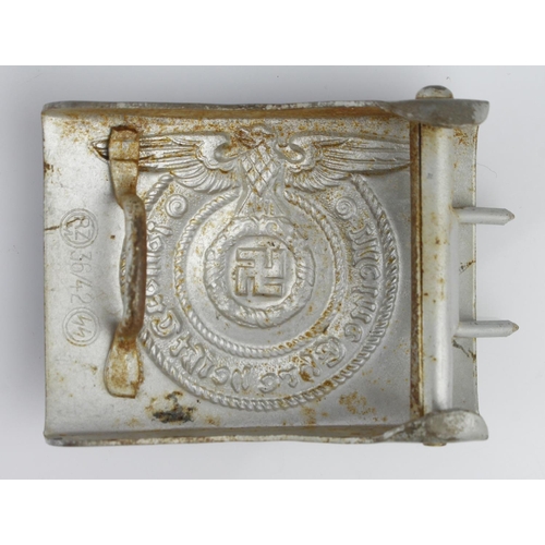 1275 - German SS belt buckle maker marked and dated 1942.