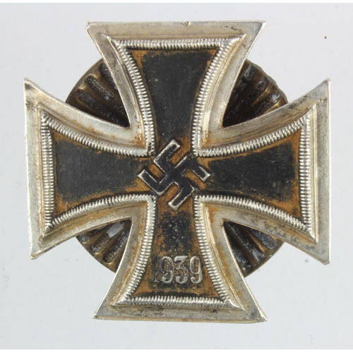 1323 - German WW2 Iron Cross 1st class private purchase solid screw back example.