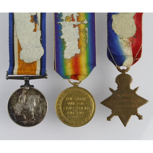 1439 - 1915 Star Trio (M.11203 S G Kingsman CK.MTE.RN). Born Islington, London. Invalided 18/10/1916, died ... 