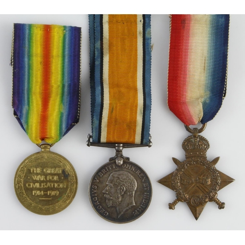 1445 - 1915 Star Trio to (8265 Pte F Havers ASC) pair named (SS-8265 A.Sjt F N Havers ASC).  (3)