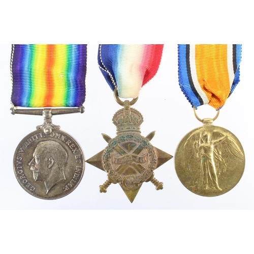 1446 - 1915 Star Trio to 20015 Pte C H Finbow Suffolk Regt. Served with 8th and 2nd Bn's.  (3)