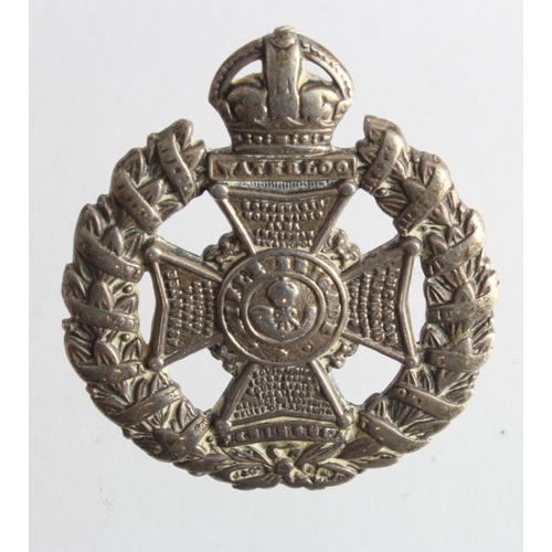 1466 - Badge Kings Royal Rifle Corps silver officers hat badge.