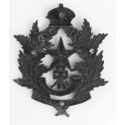 1469 - Badge Scottish Rifles cast pouch badge, tests silver.